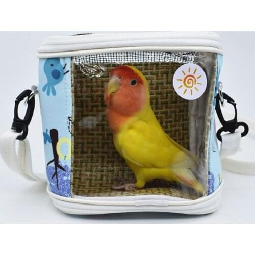 Bird Travel Cage Carrier Breathable Parrot Detachable Travel Cage Clear View Carrying Cage Easy to Clean for Conures Finch