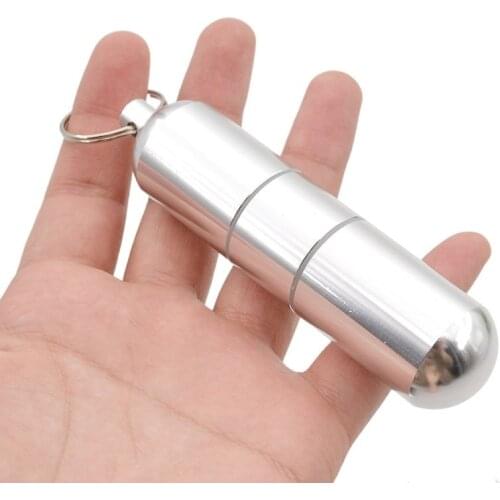 Portable Cigarette Case Box Holder Keychain Waterproof Aluminium Alloy Men Gift
