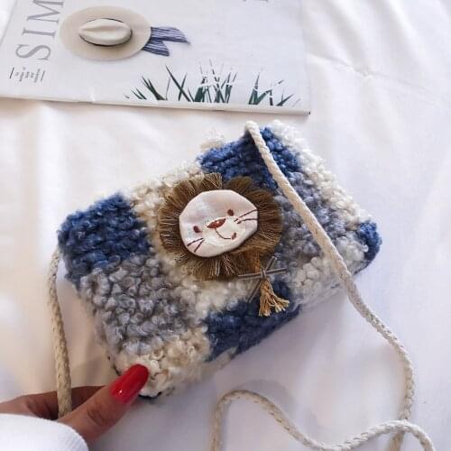 Cute Plush Messenger Bag 2021 Korea all-match Bag Cute Panda Bag Simple Color Matching Shoulder Bag Cosmetic Bag