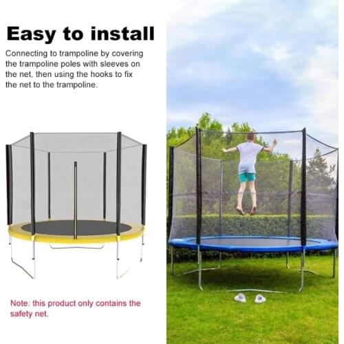 Replacement Trampoline Safety Net Enclosure Surround Netting Breathable Mesh For 6ft 8ft 10ft 12ft 14ft 16ft Kids Bounce