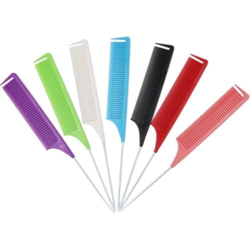Source factory barber shop perm hair dyeing steel needle-point tail comb broken teeth highlighting comb plastic comb