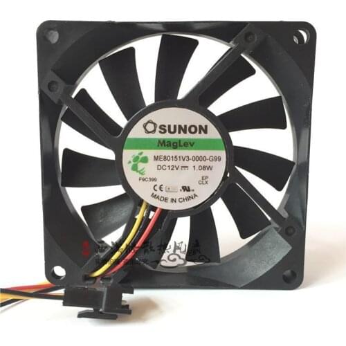 SUNON ME80151V3-0000-G99 1.08W DC 12V 8015 8CM 80*80*15MM 3-Wire Cooling Fan