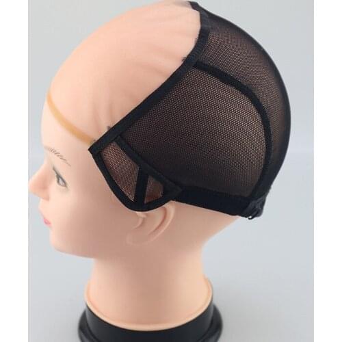 Top Wig Caps For Making Wigs With Adjustable Strap Durable Strong Lace Front Cap Hair Nets Black