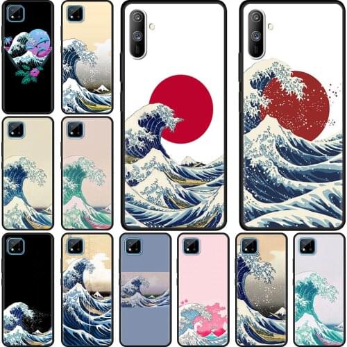 Japan Sea Wave Ocean Kanagawa Cell Phone Case for Realme 6 7 8 C3 C21 XT 5 GT Neo C11 X50 Pro 5G C25 Mobile Phones Cover Coque