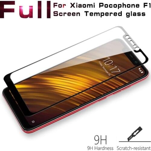 For Xiaomi Pocophone F1 9 Lite 9Pro se Tempered Glass Full Cover Premium Screen Glass Protector For Xiami pocofone F1 F 1 6.18"