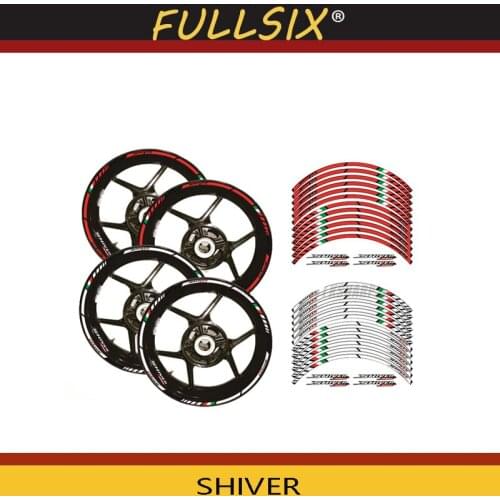 Motorcycle Parts Thick Edge Outer Rim Sticker Stripe Wheel Decals Stickers For APRILIA SHIVER 750 SHIVER750