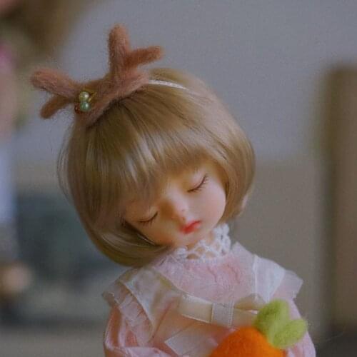 1/3 1/4 1/6 1/8 BJD SD high temperature fiberdoll wig cover cute boys and girls short hair 25 color