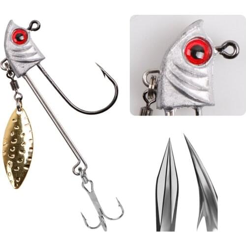 1PCS Fish Head Hook Jig Head Hook Fish Lead Hook 7g 10g 17g Jig Head Fishing Hook Lure Hook Fishing Tackle Accessories