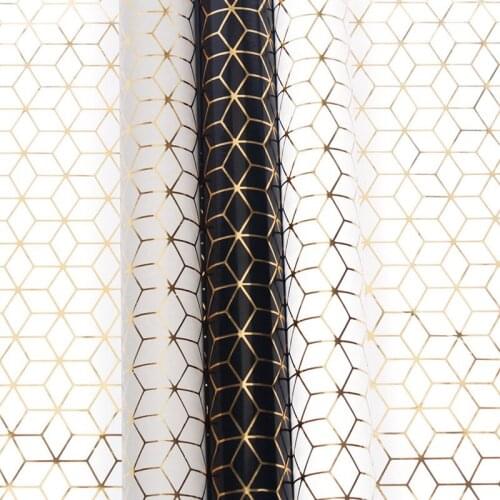 10pc Golden Geometric Pattern Paper Christmas Gift Wrapping Paper New Year Gifts Boxes Packaging Paper DIY Crafts Supplies 80gms