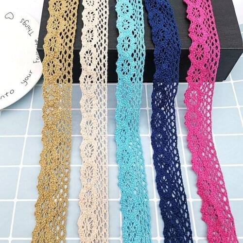 10Yards Lace Trim Vintage Lace Ribbon Crochet Lace Crochet Lace Scalloped Edge for Christmas Package DIY Sewing Craft