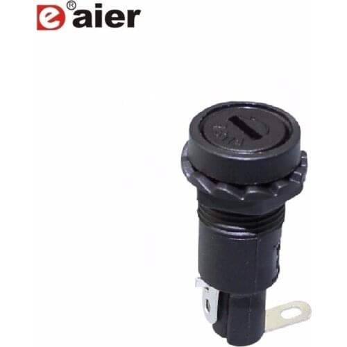 100PCS 12MM Panel Mount Chassis R3-11 10A 250V Glass Fuses 5x20mm Fuse Holder Automotive Black Bakelite