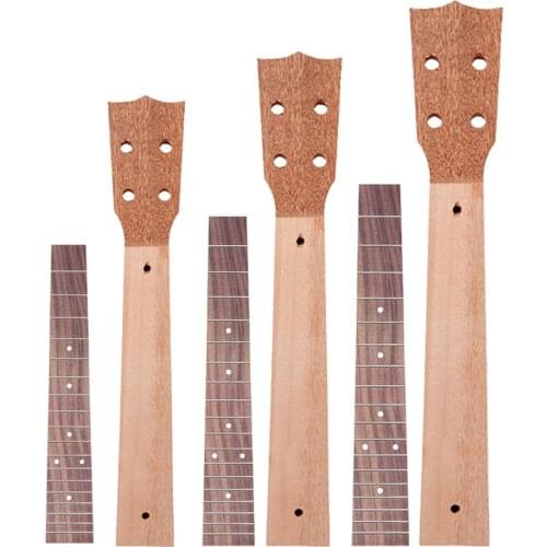 21/23/26 inch Ukulele Neck Okoume Rosewood Rosewood Fingerboard Set DIY Ukulele Replacement Part Accessories