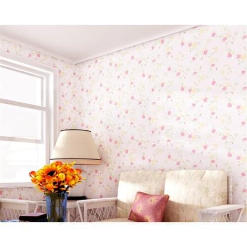 Beibehang wall papers home decor Warm pastoral small floral 3D wallpaper girl room wedding room bedroom non - woven wallpaper