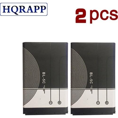 2pcs New 1200mah BL-5C BL 5C mobile Cell phone battery for nokia 6600 N70 N71 N72 N91 E60 replacement cellphone batteries