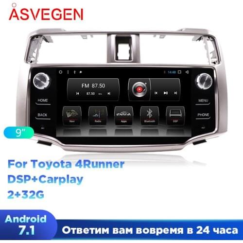 Android 7.1 Car Multimedia Stereo For Toyota 4Runner Radio With DSP And Carplay Audio DVD GPS Navigation Sat Head Unit Player