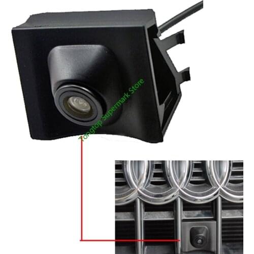 Night Vision CCD HD Car Front Central Control Network Camera for Audi Q7 Q5 A8 Q3 2012 2013 Waterproof Parking Assistance