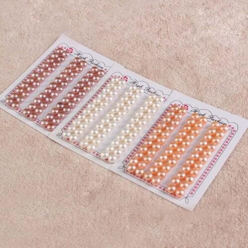 Half Drilled Cultured Freshwater Pearl Beads New Jewelry Button Natural Half-drilled Sold By Bag 3 Colors