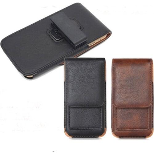 Business Style Mobile Phone Leather Bag Outdoor 360 Rotating Hook Loop Belt Pouch Case for iPhone 8 7 6 6s Below 4.7inch Phone