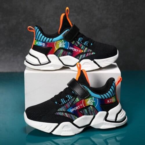 Kids Mesh Breathable Sport Shoes For Boys Girls Light Up Shoes Comfortable Outdoor Sneakers Casual Walking Shoes Non-slip Soles