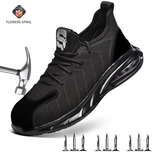 High Quality Safety Boots For Men Puncture-Proof Steel Toe Safety Shoes Light Safety Work Boots Indestructible Mens Shoes