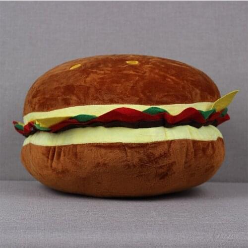 Simulation Hamburger Bread Pillow Cartoon Super Sofa Soft Plush Pilows Cushion Gift for Children Girl Home Decorations