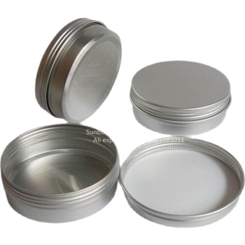 20 x 100G aluminum cosmetic packaging jar with aluminum screw cap 3.33oz Metal Container Packaging