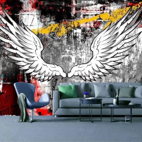 Custom Mural Modern 3D Stereoscopic Feather Wings Art Wall Painting Living Room Sofa TV Background Decorative Wallpaper Murals