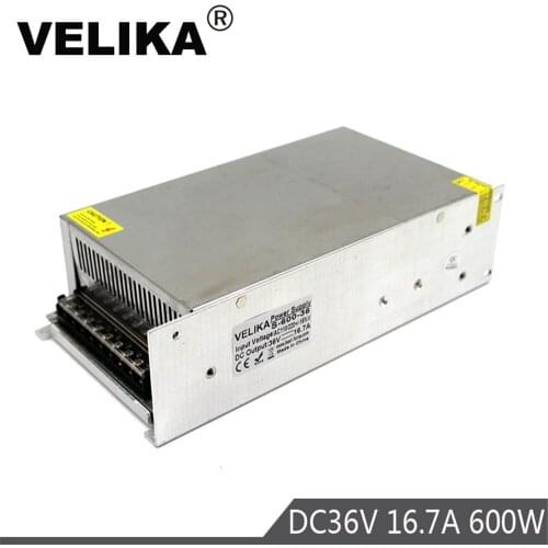 Single Output DC36V Power Supply 16.7A 600W Transformer 220V 110V AC-DC 36V Power supplies for CCTV 3D Printer CNC DV TV Motor