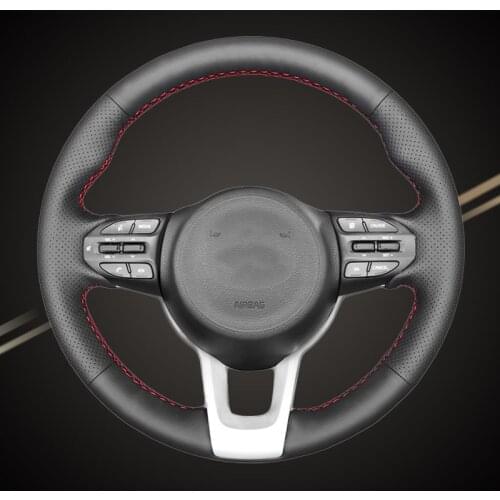 Car Braiding On The Steering Wheel Cover for Kia K2 Rio Rio5 Picanto Morning 2017-2018 2019 Car-styling