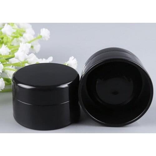 Wholesale 1000pcs/lot 5g Black Plastic Jar Eye Cream Bottle Cosmetic Jar Make Up Jar UV-resistant