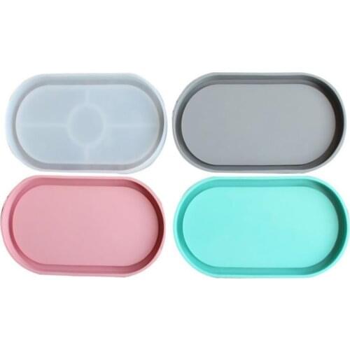 DIY Oval Mold Ashtray Mold Coaster Flexible Silicone Tray Mold Polygon Epoxy Resin Casting Molds Plaster Mold DIY Craft Tool