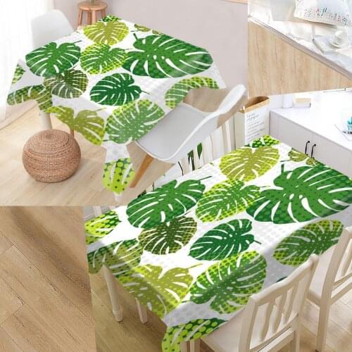 Custom Tropical Table Cover Oxford Waterproof Tablecloth Can Wash The Tablecloths For Kitchen Wedding Hotel Decoration