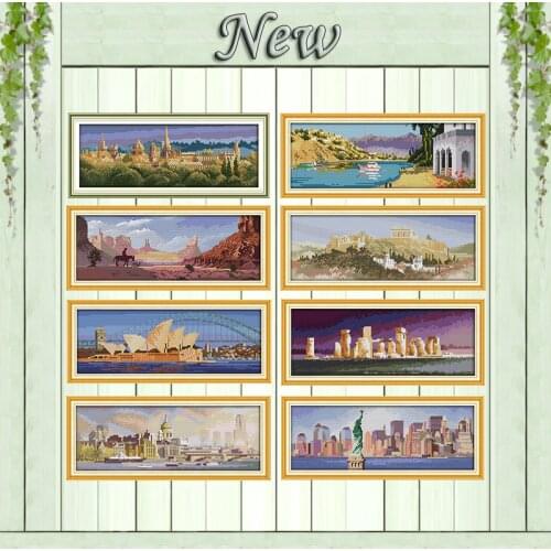 German Swan Stone Castle scenery diy Painting Counted Print on canvas DMC 14CT 11CT Cross Stitch Needlework Kits embroidery Sets