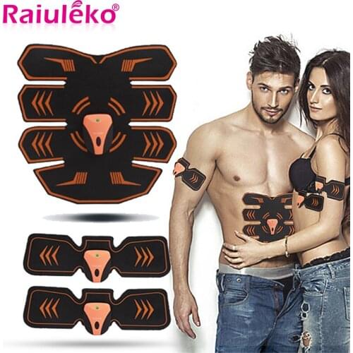 Raiuleko EMS Wireless Muscle Stimulator Electric Abdominal Trainer Hip Lifting Vibration Slimming Massager Body Shaping Unisex