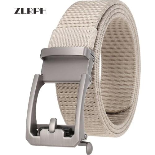 ZLRPH New toothless automatic buckle nylon belt mens outdoor leisure breathable canvas belt mens all-match trousers belt 2021