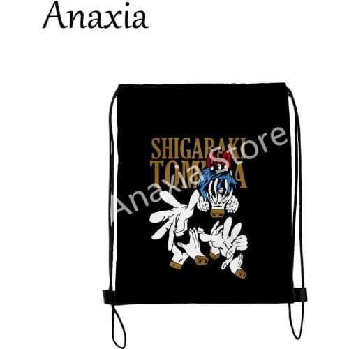 My hero academia shigaraki tomura Merch Fashion Style Student Shoulder Storage Bag Drawstring Travel Beach Backpack Toys Shoes