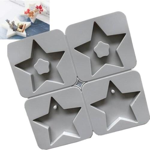 DIY Silicone Candles Aromatherapy Wax Mould Soap DIY Star Mold Clay Crafts Silicone Soap Mold DIY Wax Crafts Ornaments Mould