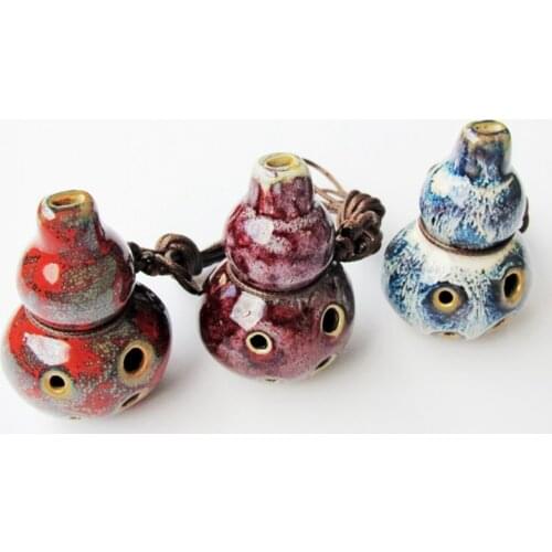 Kiln Variant Ocarina 6 Holes Creative Gourd Modeling Lovely Children Portable C Key Beginners 7*4CM Gift Orff Musical Instrument
