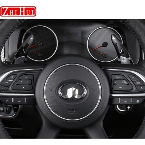 Aluminum Alloy Steering Wheel Shifter Paddle Interior Extended Paddle For GWM POER UTE Haval 2020 2021 Accessories 2PCS