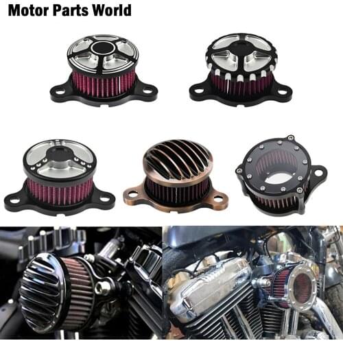 Motorcycle Air Filter Air Cleaner Kit CNC Intake System CNC Aluminum For Harley Sportster XL 883 1200 48 1991-2017