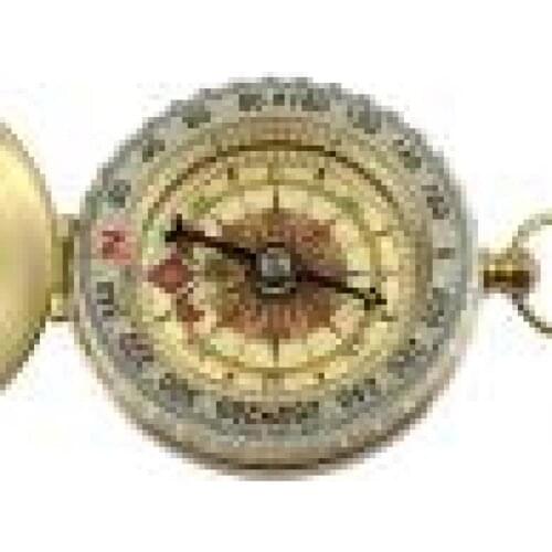 High Quality Camping Hiking Pocket Brass Golden Compass Portable Compass Navigation for Outdoor Activities Watch Style Keychain