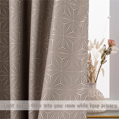 Grey Blackout Curtains for Living Room Modern Shading Curtains for Bedroom Kitchen Curtain Home Decor Nordic Geometric Patterns
