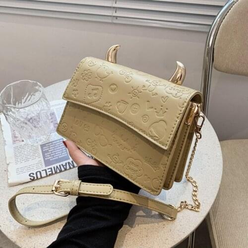 YOUSE Brand 2021 Spring/summer New Chain Small Bag Women Fashion Versatile Small Square Bags Shoulder Bags Cross-body Bags