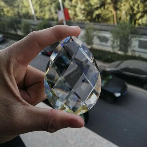 1Pcs 80mm Tear Drop Crystal Prism Suncatcher Clear Glass Chandelier Crystal Parts DIY Hanging Pendant Jewelry Spacer Faceted