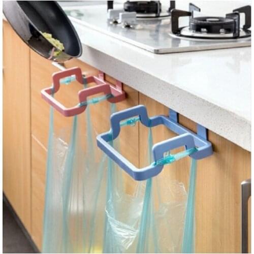 Mylb 1Pcs Kitchen Gadgets Cabinet Door Garbage Bag Shelf Kitchen Tools Rack Hanging Storage Trash Rack Kitchen Accessories Goods