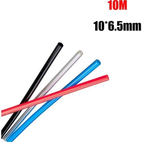 10 Meter 10*6.5mm Air Tubing Pneumatic Pipe Tube Hose PU Air Gas Pipe Hose Transparent Blue Red Black