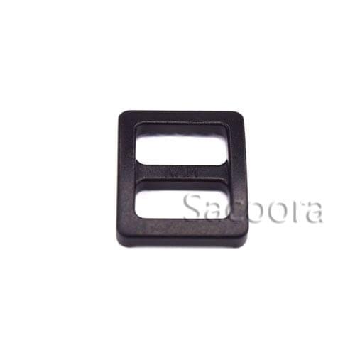 100pcs 3/8" Plastic Slider Tri-Glide Adjust Buckles Backpack Straps Webbing 10mm Black