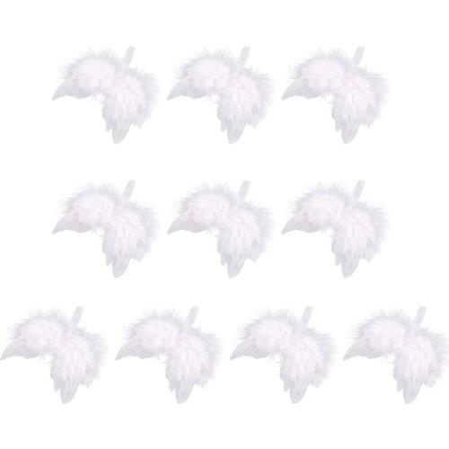 14 cm Angel Feather Wing Pendant Christmas Tree Decoration Baby Christening Decoration DIY Craft 2020ing