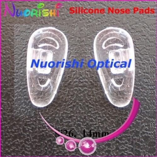 2000pcs Si26 Spectacle Eyewear Eyeglass Accessories Silicone Glasses Soft Nose Pads Size 14mm free shipping
