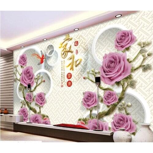 3d wallpaper custom mural non-woven 3d room wallpaper Stereoscopic 3 d setting wall is rose murals photo 3d wall mural wallpaper